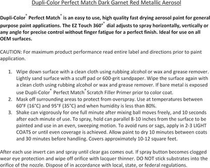 Dupli-Color EBCL01257 Clear Perfect Match Automotive Top Coat - 8 oz. Aerosol - Colors D