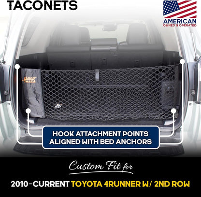 TacoNets Envelope Cargo Net for GMC Sierra & Chevy Silverado - Fits 2013-Current - Upgraded 5mm Bungee - Integrated Storage Bag - Heavy Duty Carabiners - Designed in USA