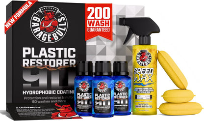 garage bulls Plastic Restorer for Cars - Hydrophobic Ceramic Coating - Ultimate Exterior & Interior Protection with Original Matte Finish
