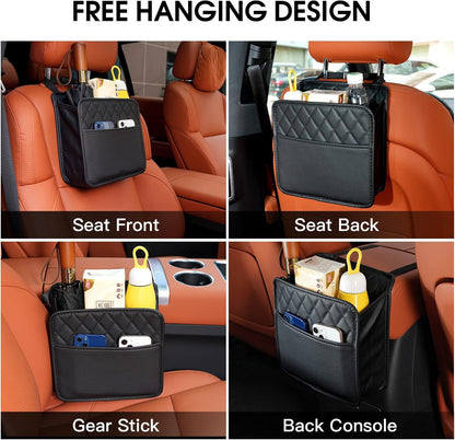 FrgKbTm Car Seat Back Hanging Bag Car Document Holder Multi-Pocket Bottle Bag Storage Box Organizer Travel Tidy Pouch Pocket Kids