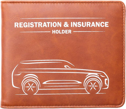 CANOPUS Car Registration & Insurance Holder with Magnetic Closure, Vehicle Document Organizer, Auto Glove Box Wallet, Includes 2 EZ Pass Strip Sets – Truck