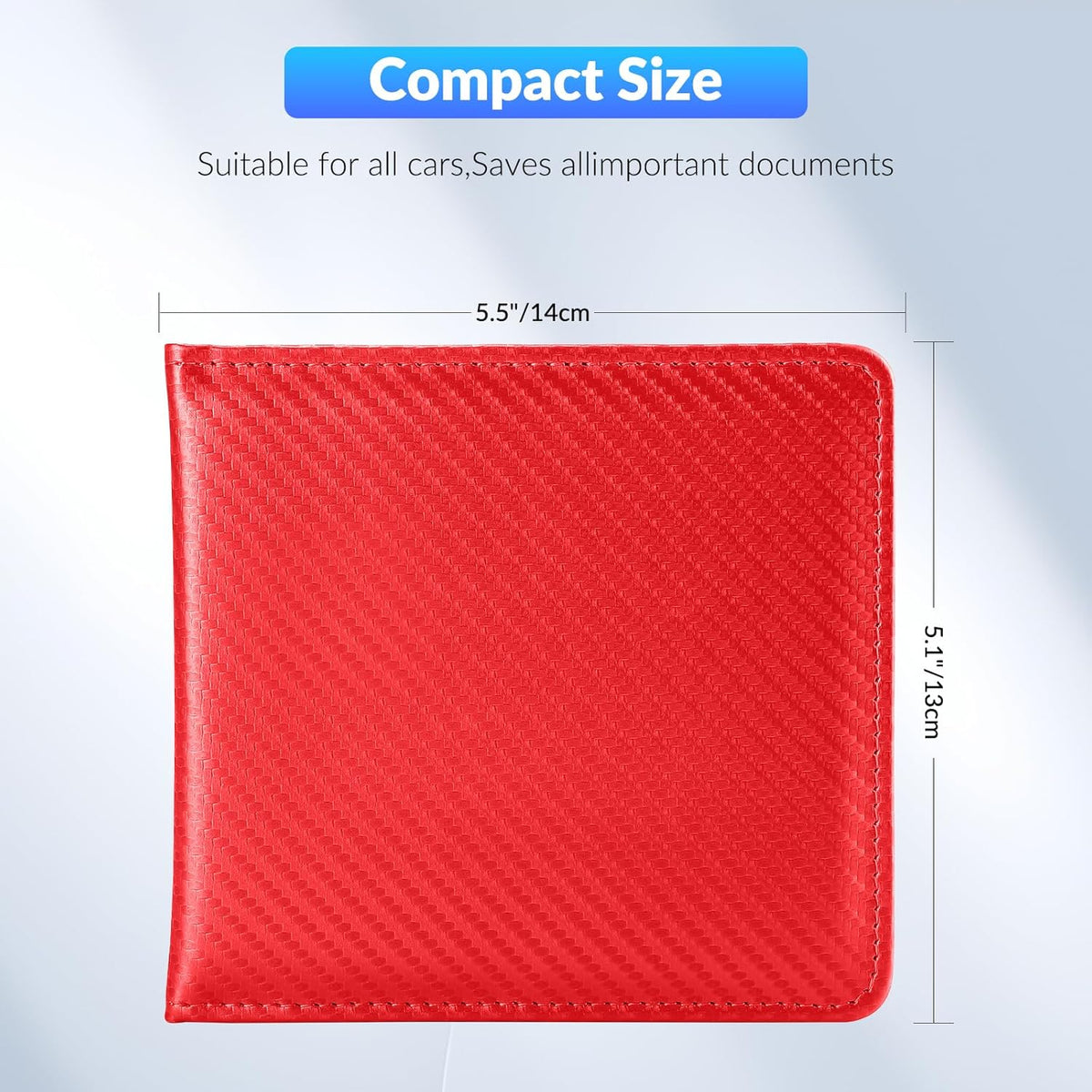 Car Registration and Insurance Card Holder，Vehicle Glove Box Car Organizer，Accessories Case for Storing Driving Licences, Cards, Documents