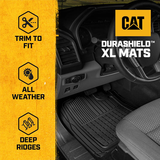 BDK Trim-to-Fit Heavy Duty Cargo Mat - Universal Rubber Trunk Liner for Car, SUV, Van & Truck - Waterproof, Non-Slip, All-Weather Protection, Durable Cargo Floor Mat - 54" x 43.5" x 0.25" - Black
