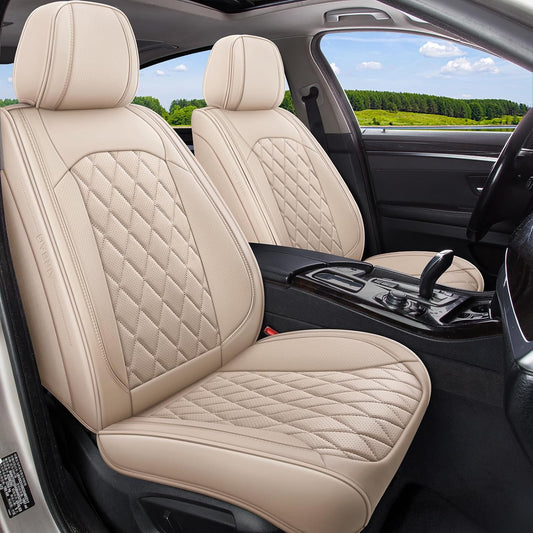 Car Seat Covers Full Set, Pink Leather Seat Covers for Car 5 Seats, Waterproof Car Seat Protector Front Seats Back Seat Cover, Automotive Carseat Cover Universal Fit for Most Cars SUV