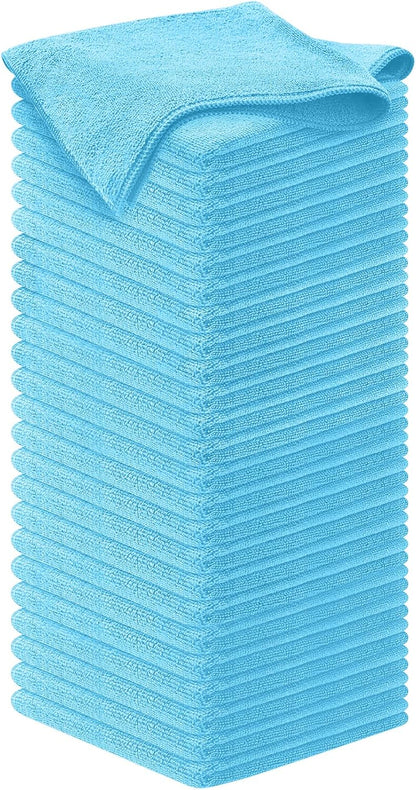 USANOOKS Microfiber Cleaning Cloth Grey - 12 Pcs (12.5"x12.5") - High Performance - 1200 Washes, Ultra Absorbent Microfiber Towel Weave Grime & Liquid for Streak-Free Mirror Shine - Car Washing Cloth