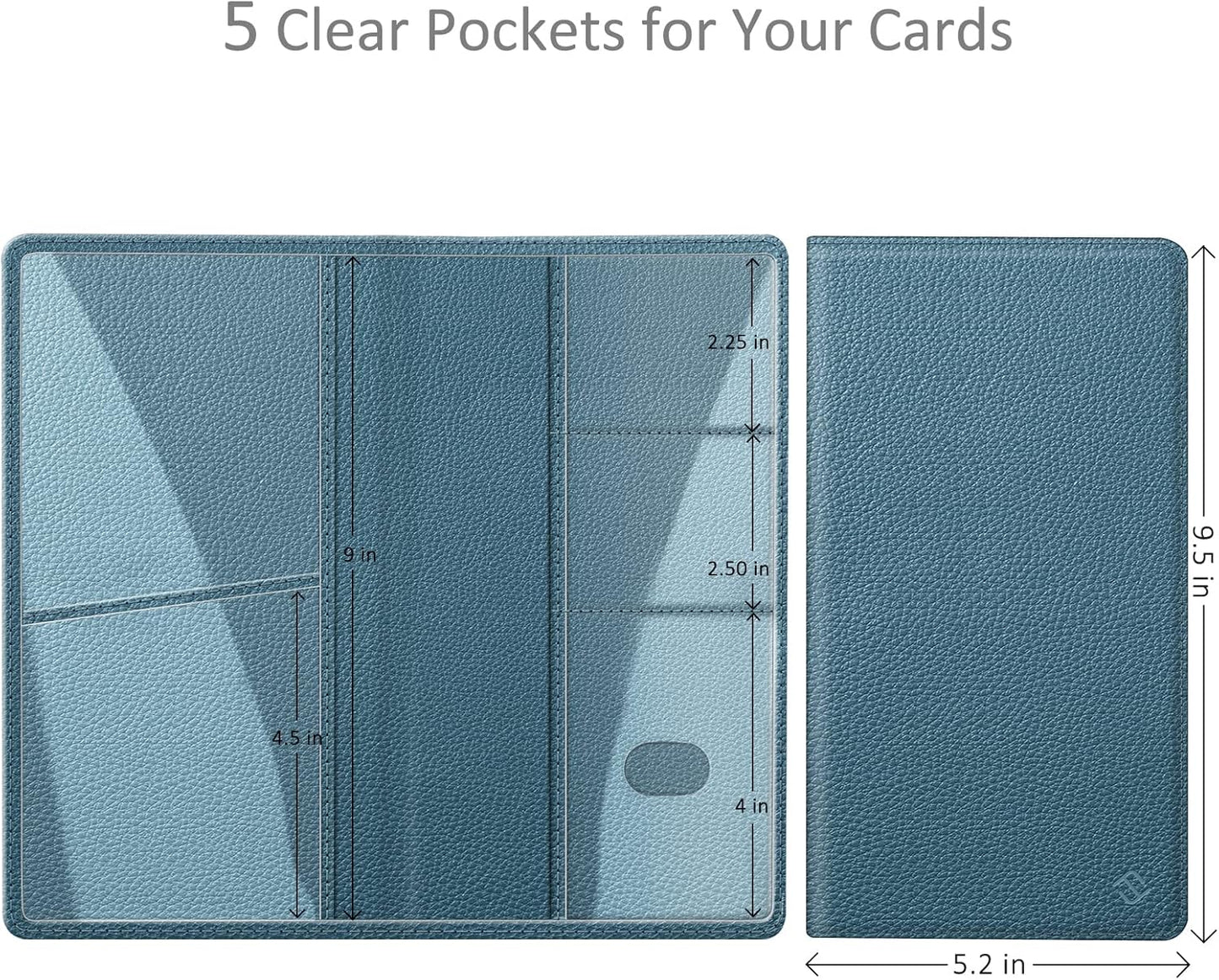 FINPAC Car Registration and Insurance Card Holder, Vehicle Glove Box Card Organizer Wallet Automobile Accessories for License