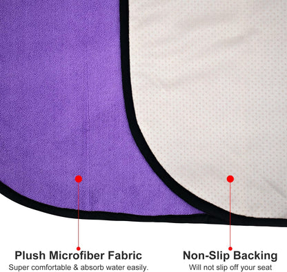 Waterproof Sweating Car Seat Cover for Post Gym Workout, Running, Swimming, Beach and Hiking, Universal Fit Non-Slip Towel Bucket Seat Protector for Cars SUV Trucks, Machine Washable (Grey)