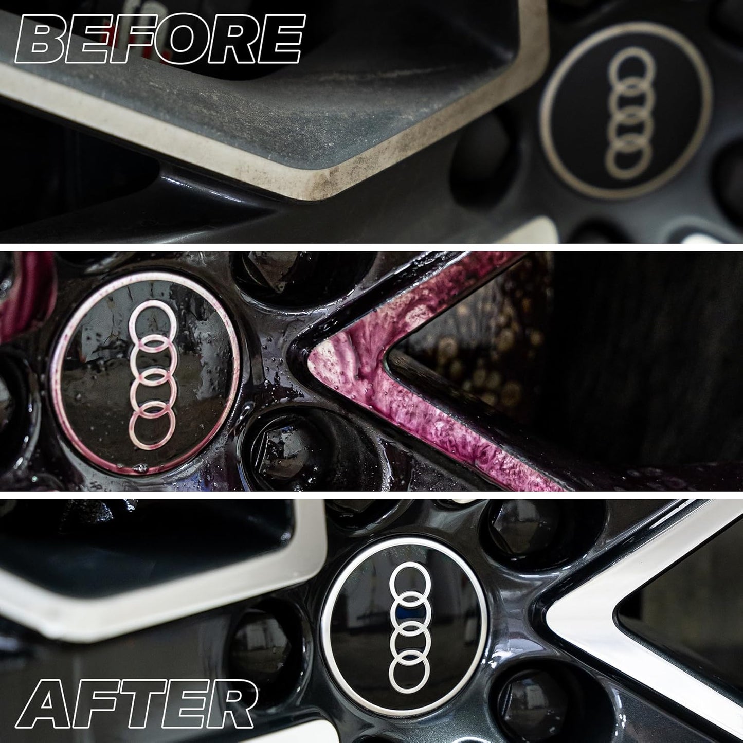 GYEON Iron Wheel Cleaner Redefined – Acid-Free Gel Formula for Brake Dust & Iron Removal – Safe on All Wheel Finishes and Rim Types – Professional Grade Wheel Cleaning Spray