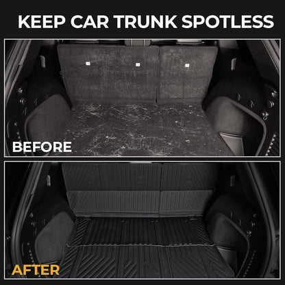 Floor Mats for Jeep Cherokee 2019-2023, All Weather Floor Mats Trunk Cargo Liner with Backrest Protectors and Door Sill Guards Accessories, Full Coverage Set