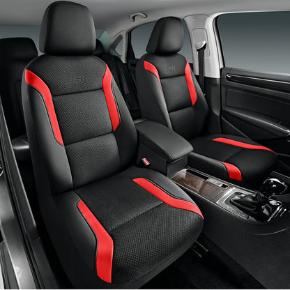 Skechers Memory Foam Seat Covers, Air Cool Mesh Thick Car Seat Covers, Car Seat Covers Front Seats Airbag Compatible, Universal Automotive Comfort for Most Cars, Vans, Trucks, SUV,Black