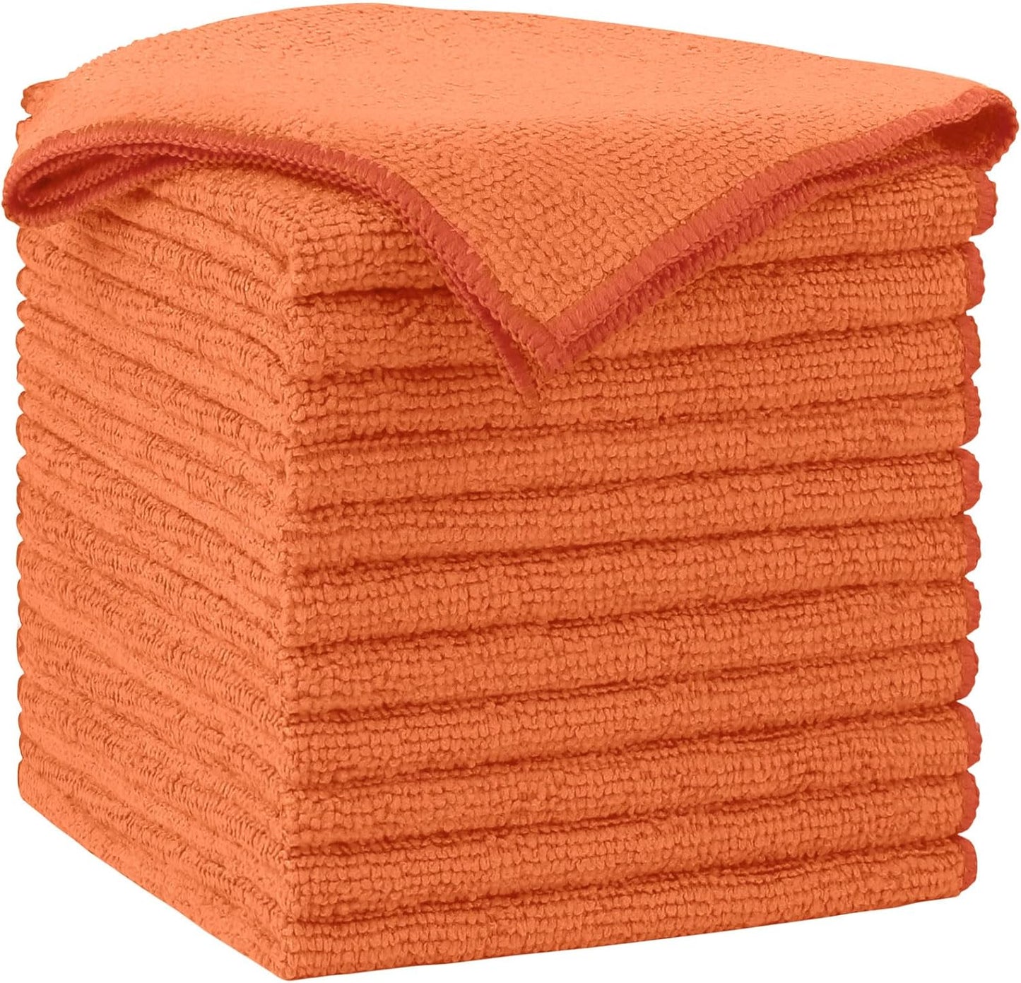 AIDEA Microfiber Cleaning Cloth-12PK, Soft Microfiber Towels for Cars, Absorbent Cleaning Rags, Lint-Free Streak-Free Wash Cloths for House, Kitchen, Window(12in.x12in), Black