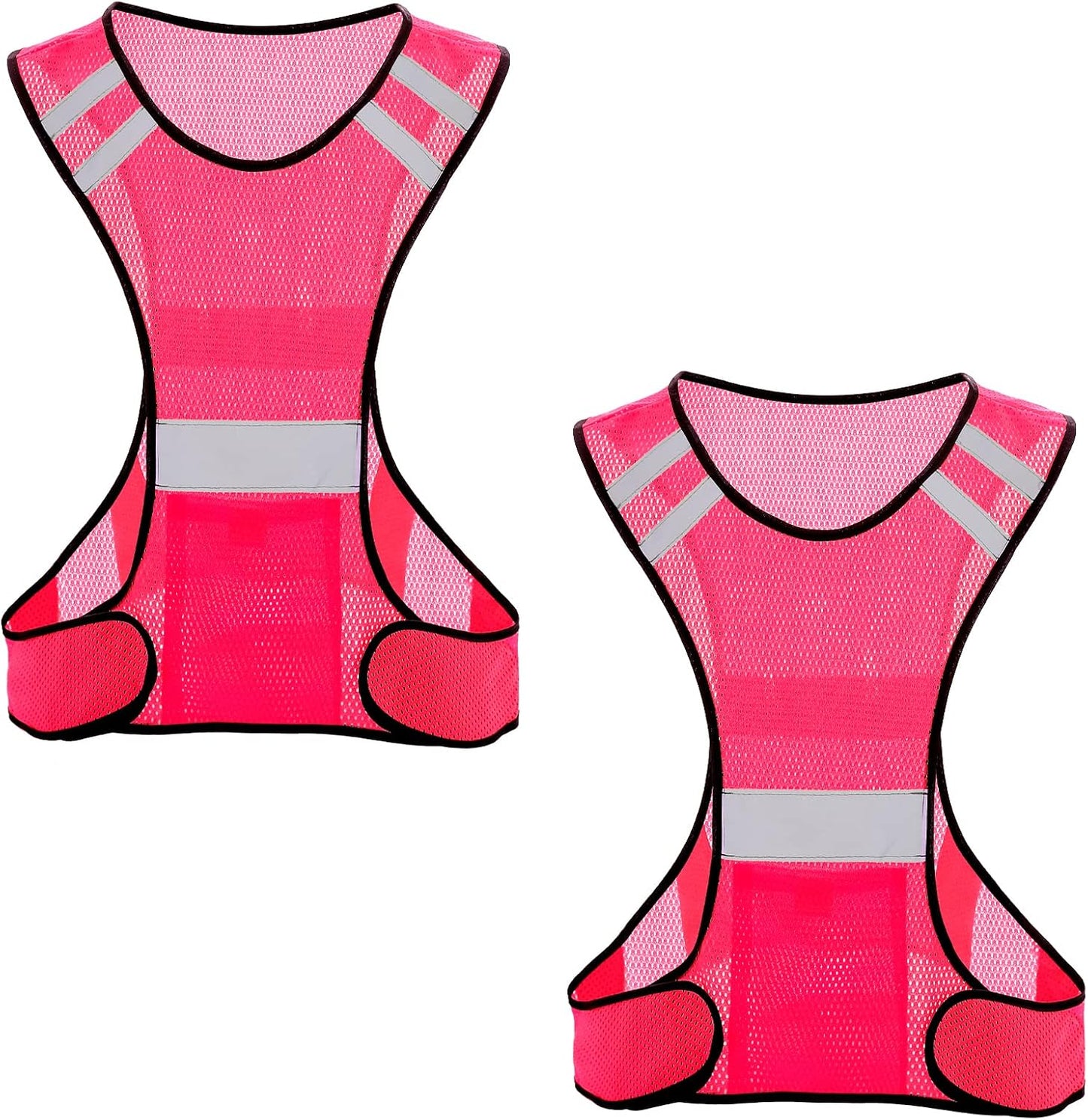 TCCFCCT Reflective Running Vest, High Visibility Running Gear with Large Pocket