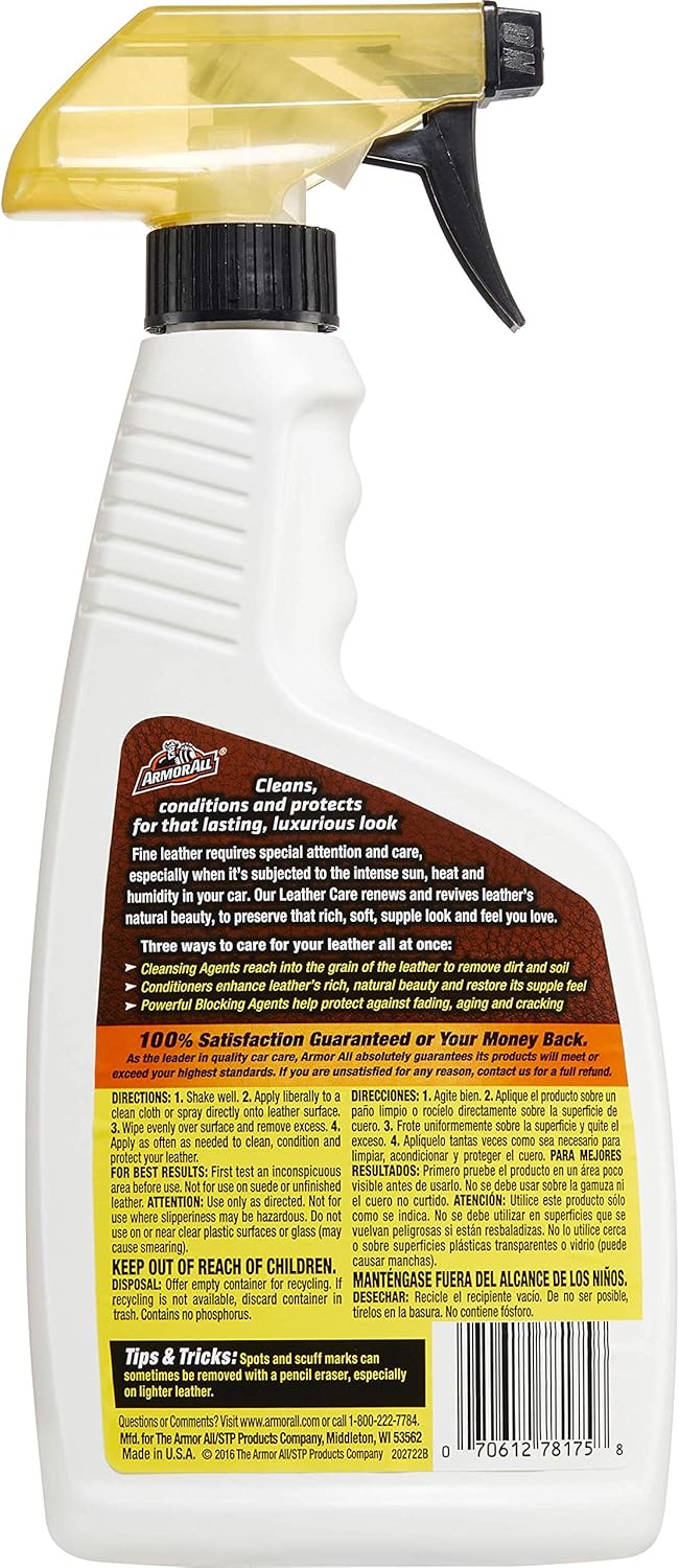 Armor All Car Leather Conditioner Gel, Interior Cleaner for Cars, Trucks and Motorcycles, 18 Fl Oz