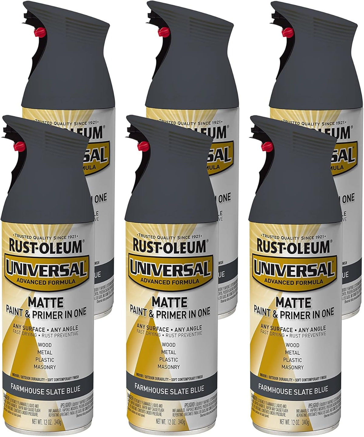 Rust-Oleum 302151 Universal All Surface Clear Topcoat Spray, 11 oz, Dead Flat Clear - Colors B