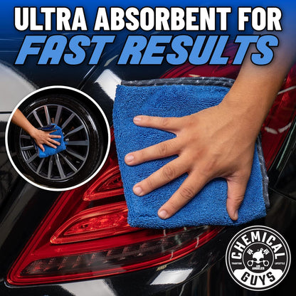 Chemical Guys Professional Grade Premium Microfiber Towels for Cars, Gold, 16" x 16", Ultra-Soft and Scratch-Free Car Detailing Cloths for Trucks, Motorcycles, and More - 12 Pack