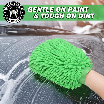 Wontolf Car Wash Foam Gun Foam Cannon Sprayer Kit with Car Wash Soap, Microfiber Car Wash Mitt, Storage Bag - Car Wash Kit - Snow Foam Blaster - Connects to Garden Hose - Car Accessories for Men