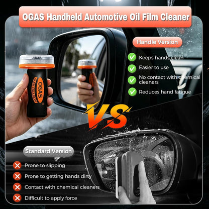 2PCS Glass Oil Film Remover for Car Roll-On Glass Guard with Brush, Removes Oil, Grease & Fog, Anti-Fog Windshield Cleaner for Clear Driving Visibility