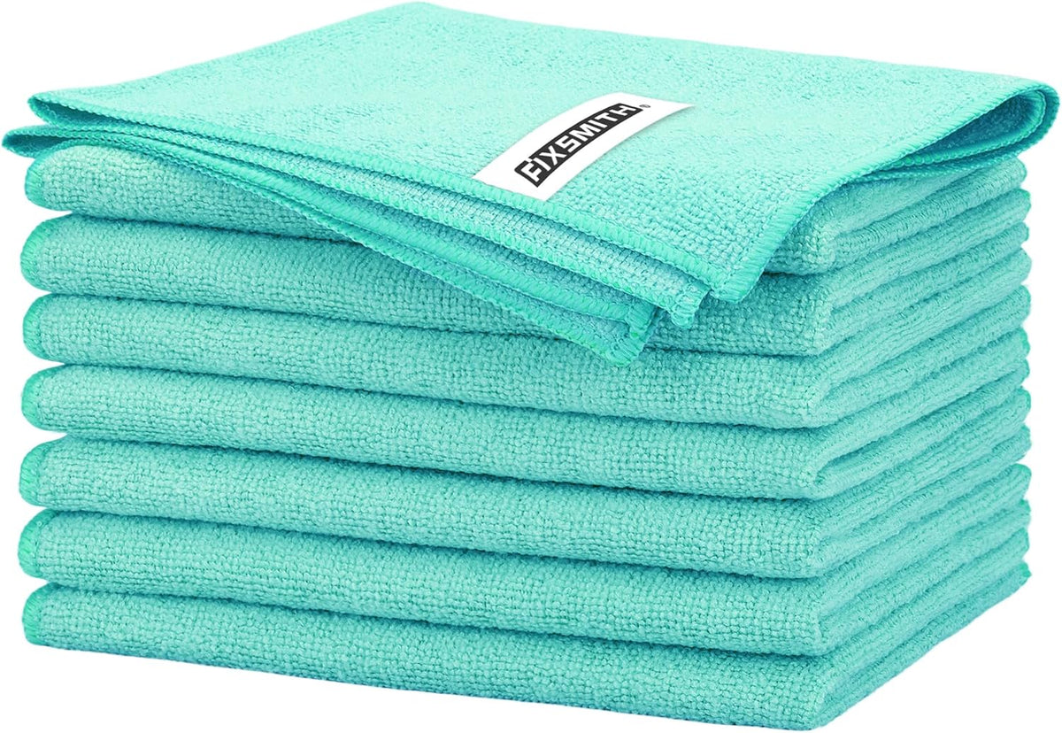 FIXSMITH Microfiber Cleaning Cloth - Pack of 50, Microfiber Towels for Cars 16 x 12 in, Highly Absorbent Cleaning Rags, Lint-Free, Streak-Free Cleaning Cloths for Car Kitchen Home Office
