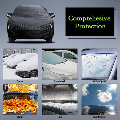Car Cover Custom Fit for Toyota Corolla 2000-2025, Honda Civic 1991-2025, Waterproof All Weather Full Exterior Cover Rain Sun Protector Car Cover with Door Zipper