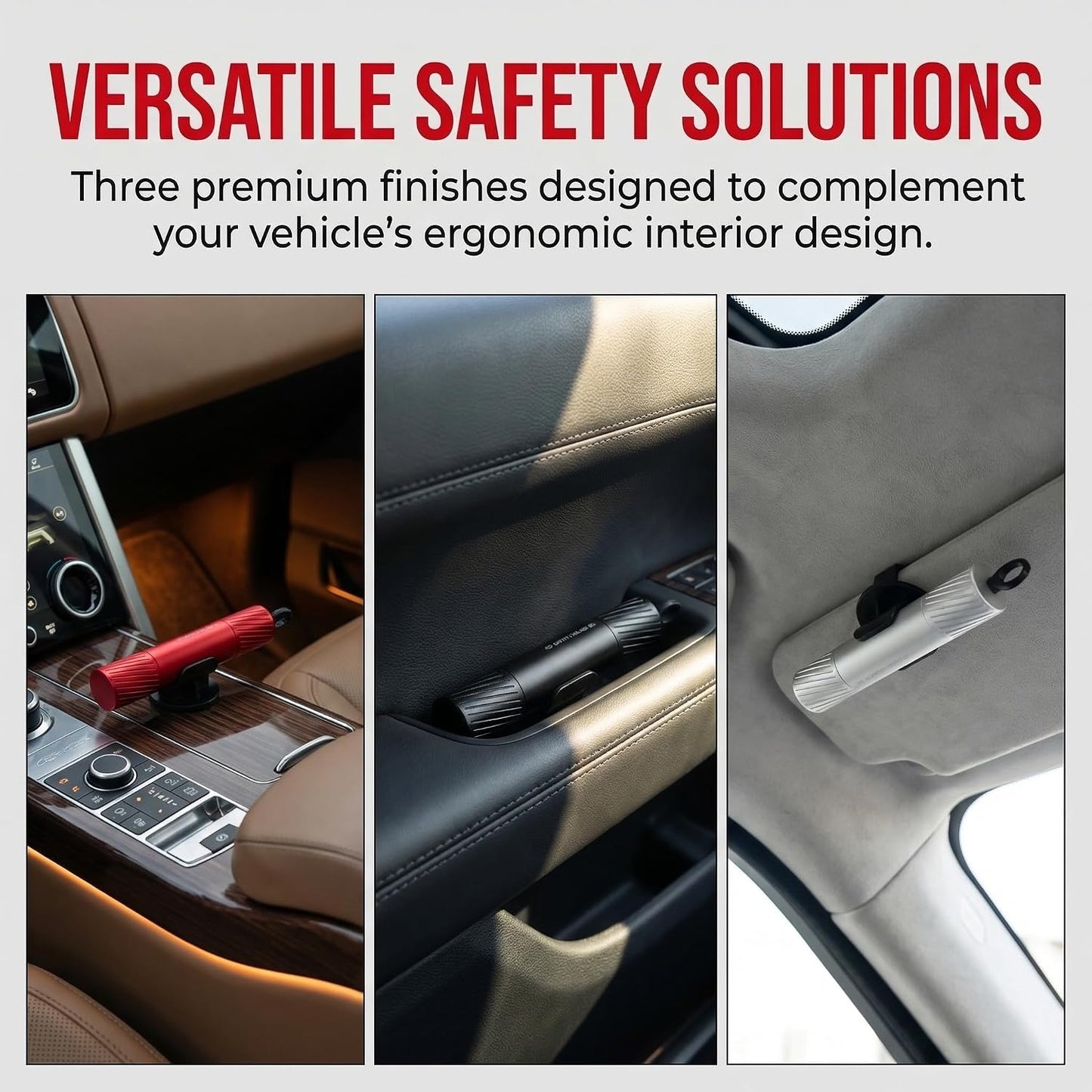 3Pcs Safe Hammer 2 in 1 car Window Breaker Tool, Upgraded Window Breaker Seatbelt Cutter for Men Women, Essential Car Emergency Kits for Vehicles