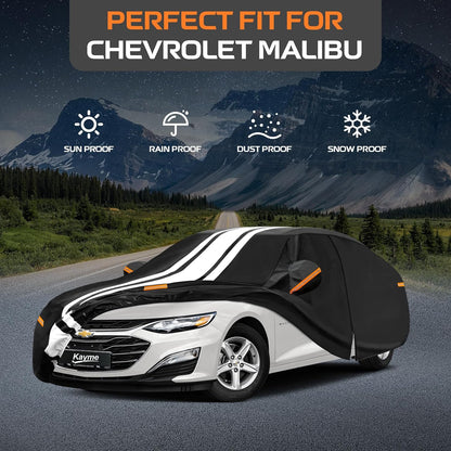 Kayme Heavy Duty Car Cover Custom Fit for BMW 3 Series 320i 325i 328i 330i 335i (1982-2026), Outdoor Full Exterior Cover with Tape and Towel, Rain Snow Sun UV Protection. - Colors A