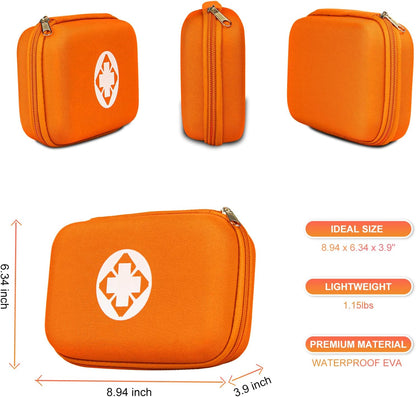 Car First Aid Kits 275Pcs Survival Gear Home Travel Size Small Emergency Kit Tactical Hiking EVA Camping Essentials Backpack Sports Office Boat Urgent Accident