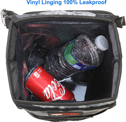 EPAuto Waterproof Car Trash Can with Lid and Storage Pockets, 2.5 Gallon, Black