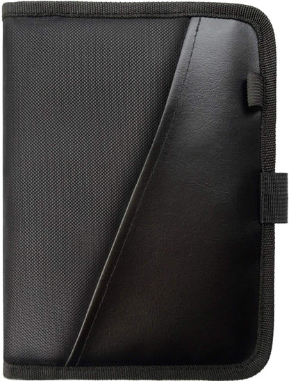Glove Box Compartment Organizer - Car Document Holder - Owner Manual Case Pouch - Vehicle Storage Wallet for Registration & Insurance Card - Premium Auto Paperwork Holder - Log Book included - Black