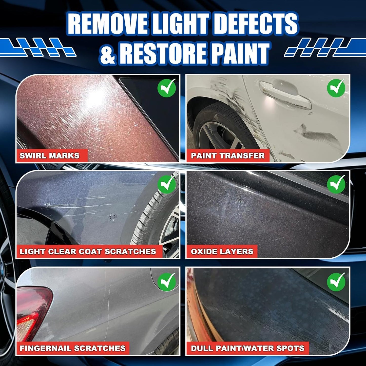 Car Scratch Remover for Vehicles - Scratch Removal Wax & Paint Repair Paste, Easily Removes Surface Scratches, Scuffs & Swirl Marks, Safe for All Cars, SUVs, Motorcycles & RVs, 100ml / 3.4oz