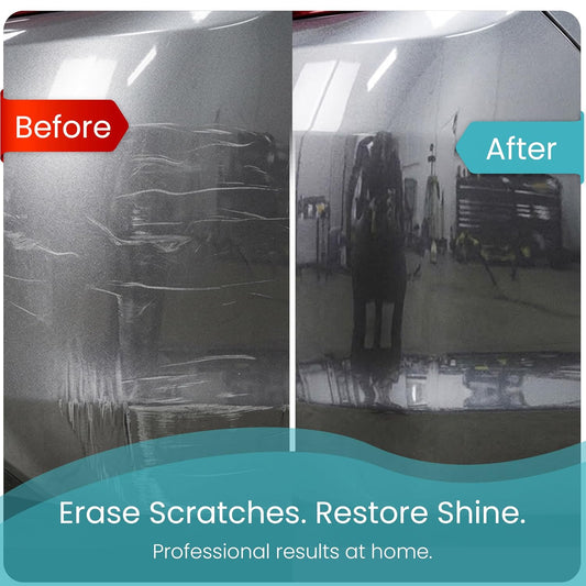 Car Scratch Remover Kit for Vehicles. Perfect for Car Clear Coat Repair, Wax Removal & Erase Scratches. Includes Buffing Pad, Filling/Polish Rubbing Compound, & Polishing Cloth
