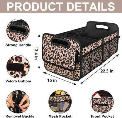 Deosk Car Trunk Organizer for SUV, Car Organizers and Storage with Reinforced Handles, Car Accessories for Women/Men 50LWaterproof Polyester Trunk Organizer, Black