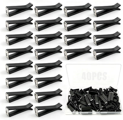 Dianrui 40PCS Black Square Head Car Vent Clips, 9mm Auto Air Conditioner Outlet, Air Freshener for Car Office Home