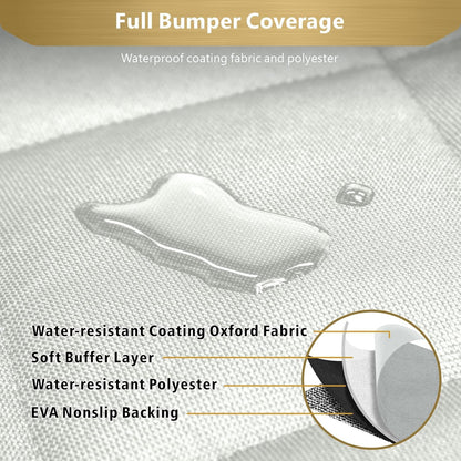 Veckle SUV Cargo Liner for Dogs with Side Flaps, Large (54" x 93") Water Resistant Trunk Cover, Non-Slip Pet Area Protector with Bumper Flap, Universal Fit for SUVs Sedans Vans, Khaki