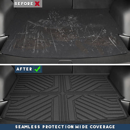 KARPAL Floor Mats for 2007-2013 Chevy Silverado & GMC Sierra 1500 Crew Cab / 2007-2014 2500/3500 HD(Footwell Coverage), All-Weather TPE Custom Fit Floor Liners Car Accessories