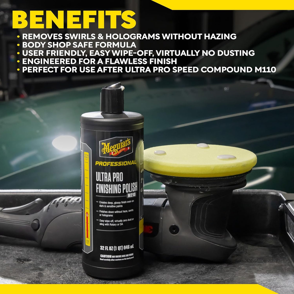 Meguiar's Professional Ultra Pro Speed Compound M11032 - Heavy Duty Compound - Pro Scratch Remover, Oxidation Remover, Heavy Swirl Mark Remover and Car Polish - Ideal for DA Polisher Use, 32 Oz