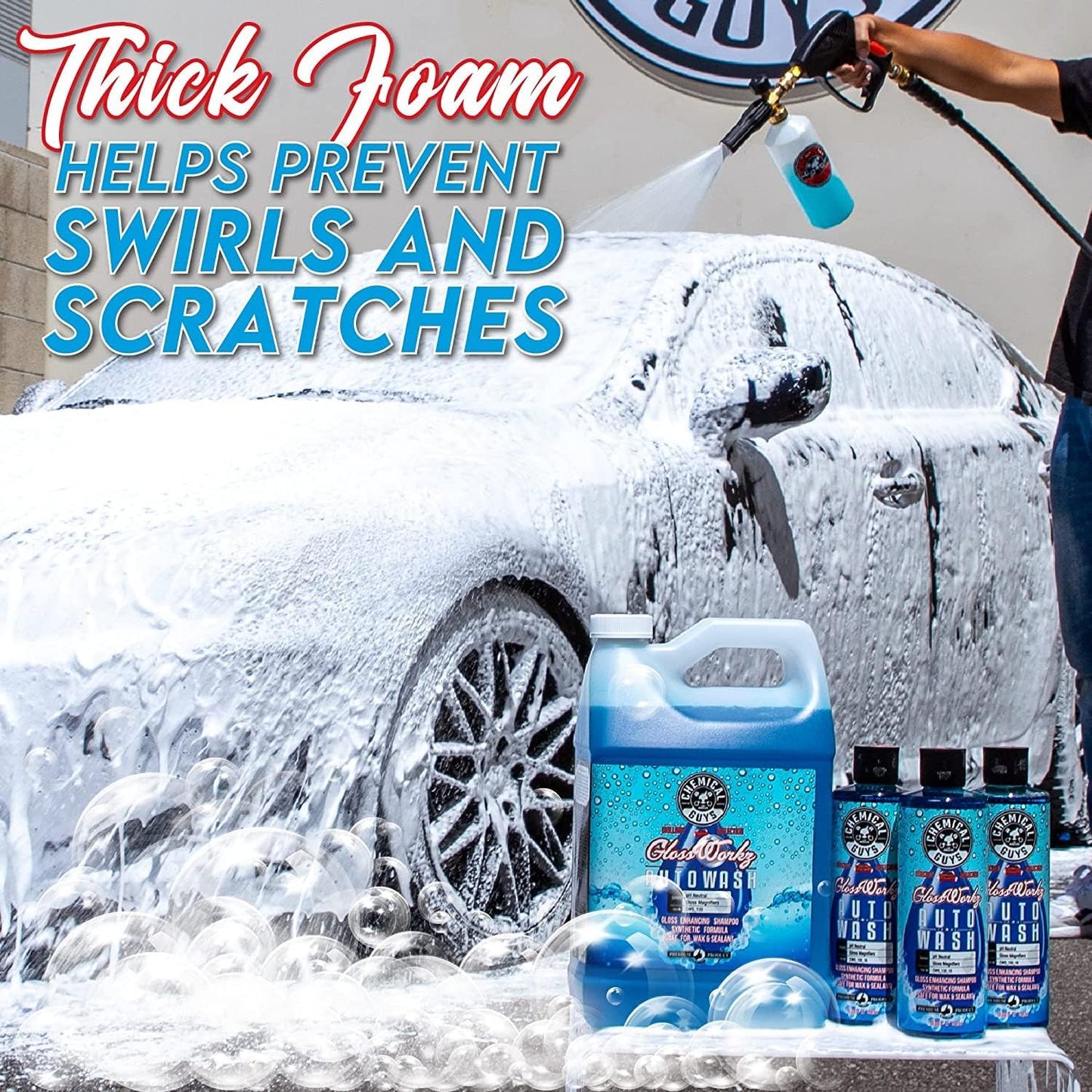 Chemical Guys TORQ Professional Max Foam 8 Cannon and Honeydew Snow Foam Soap Kit - High Foaming Car Wash Cannon with 1 Gallon Concentrated Soap - Safe for Cars, Trucks, SUVs, RVs and More, 128 fl oz