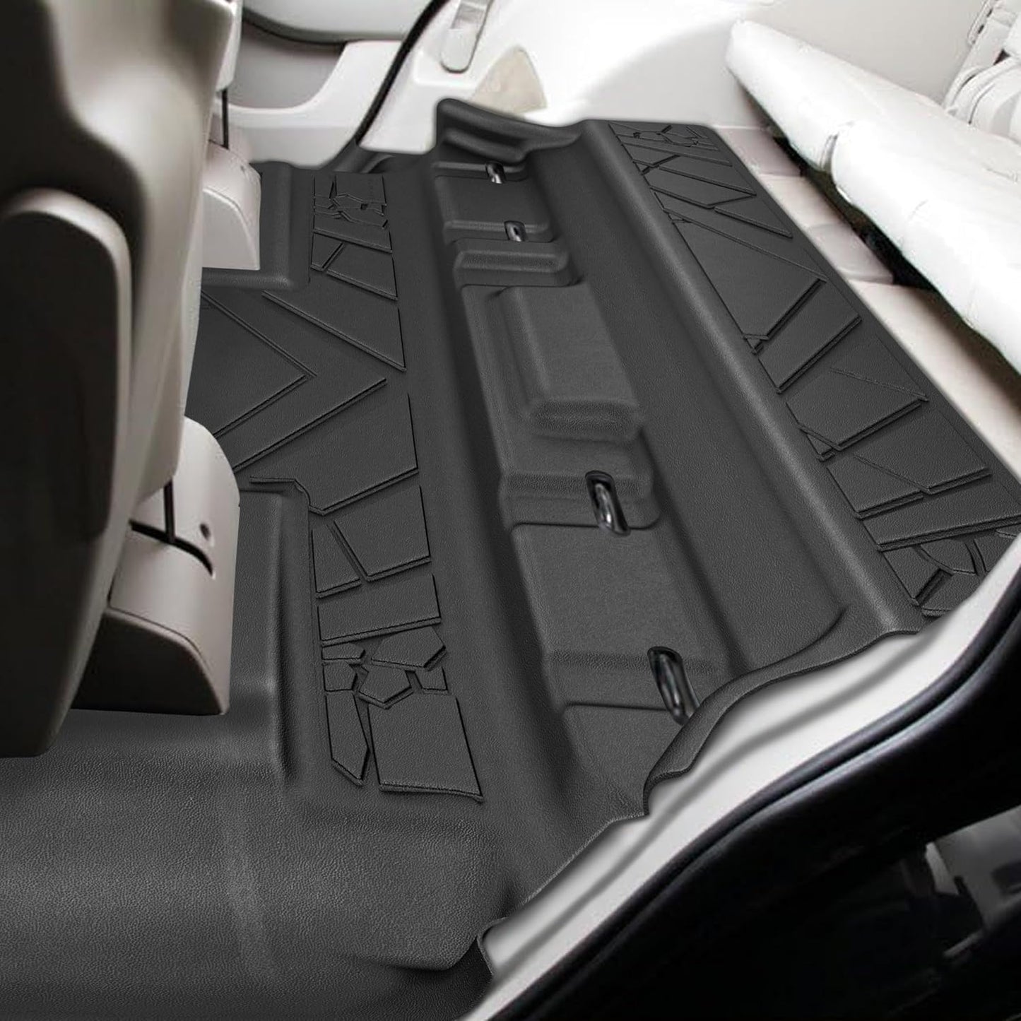 KARPAL Floor Mats for 2007-2013 Chevy Silverado & GMC Sierra 1500 Crew Cab / 2007-2014 2500/3500 HD(Footwell Coverage), All-Weather TPE Custom Fit Floor Liners Car Accessories