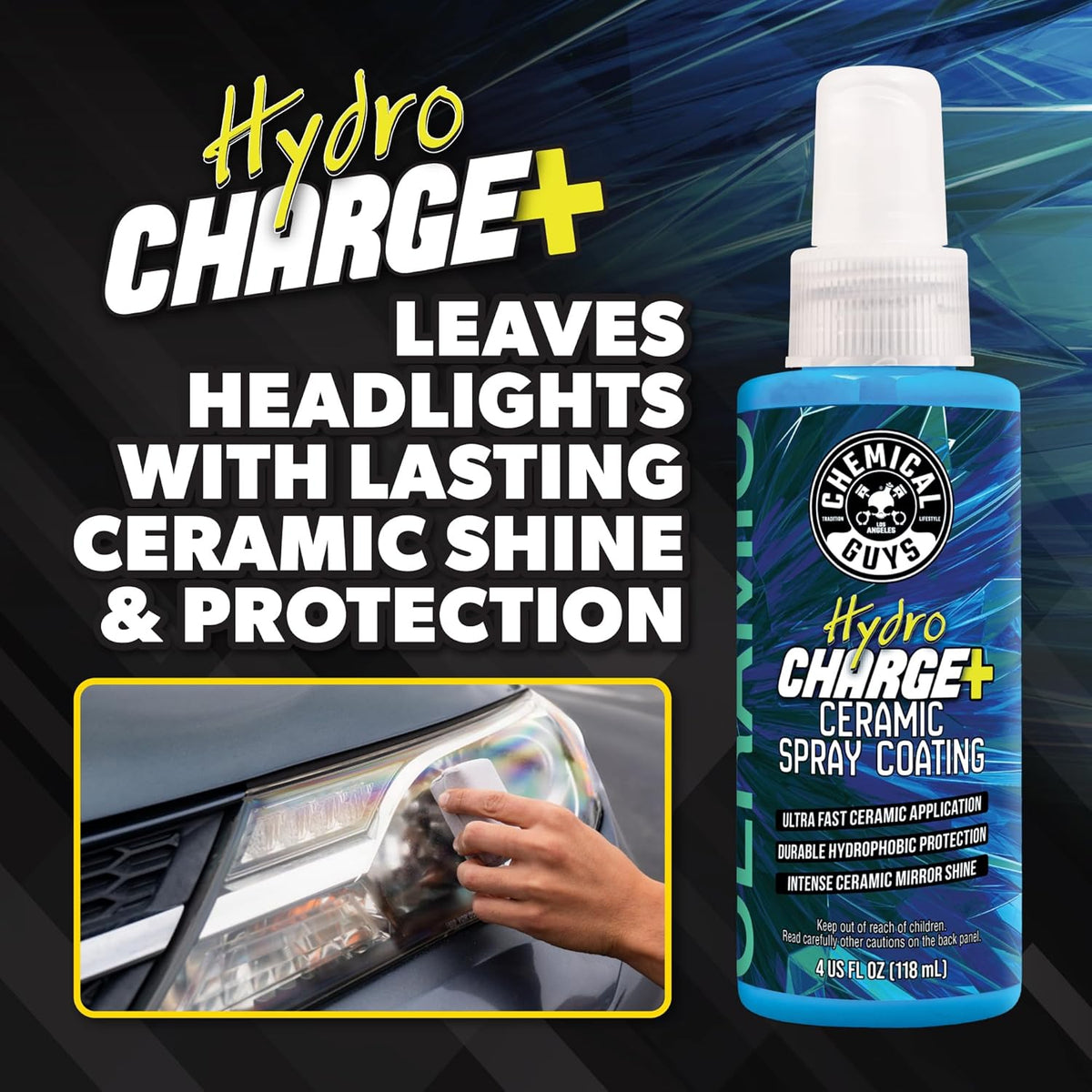 Chemical Guys Headlight Restore and Protect - Cleans, Restores Clarity, and Protects Headlights from Future Fading, Safe for Trucks, SUVs, Motorcycles, RVs & More - 16 oz
