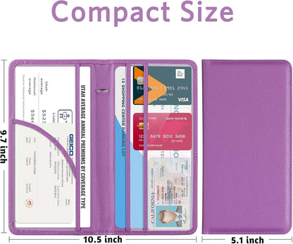 CoBak Car Registration and Insurance Holder - Vehicle Glove Box Car Organizer,Auto Truck Comparment Accessories Case with Magnetic Closure for Driver License,Cards - Colors A