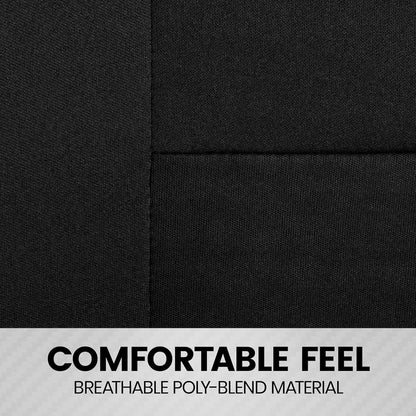 BDK PolyPro Car Seat Covers Full Set in Charcoal on Black – Front and Rear Split Bench for Cars, Easy to Install Cover Set, Accessories Auto Trucks Van SUV