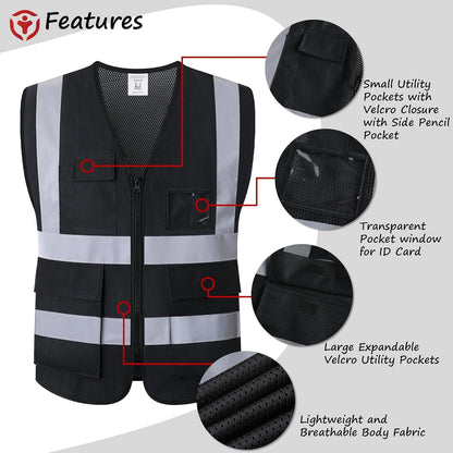 Reflective Safety Vest for Men Women Construction Vest Meet ANSI/ISEA Standard