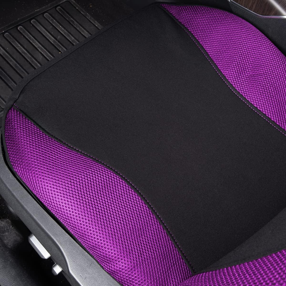 Flying Banner Butterfly car seat Covers ful Set Fashion Universal Lady Woman Female Rear Bench Split Colorized (Pink, 2 Fronts - Lace)