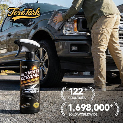 Real Ceramic Coating for Cars Polish (16 Fl Oz), Unmatched Shine Car Wax Coating Spray, No Pungent Smell, Quick Detailer Spray Wax, Lasts 50+ Washes Car Paint Sealant, Truck Accessories