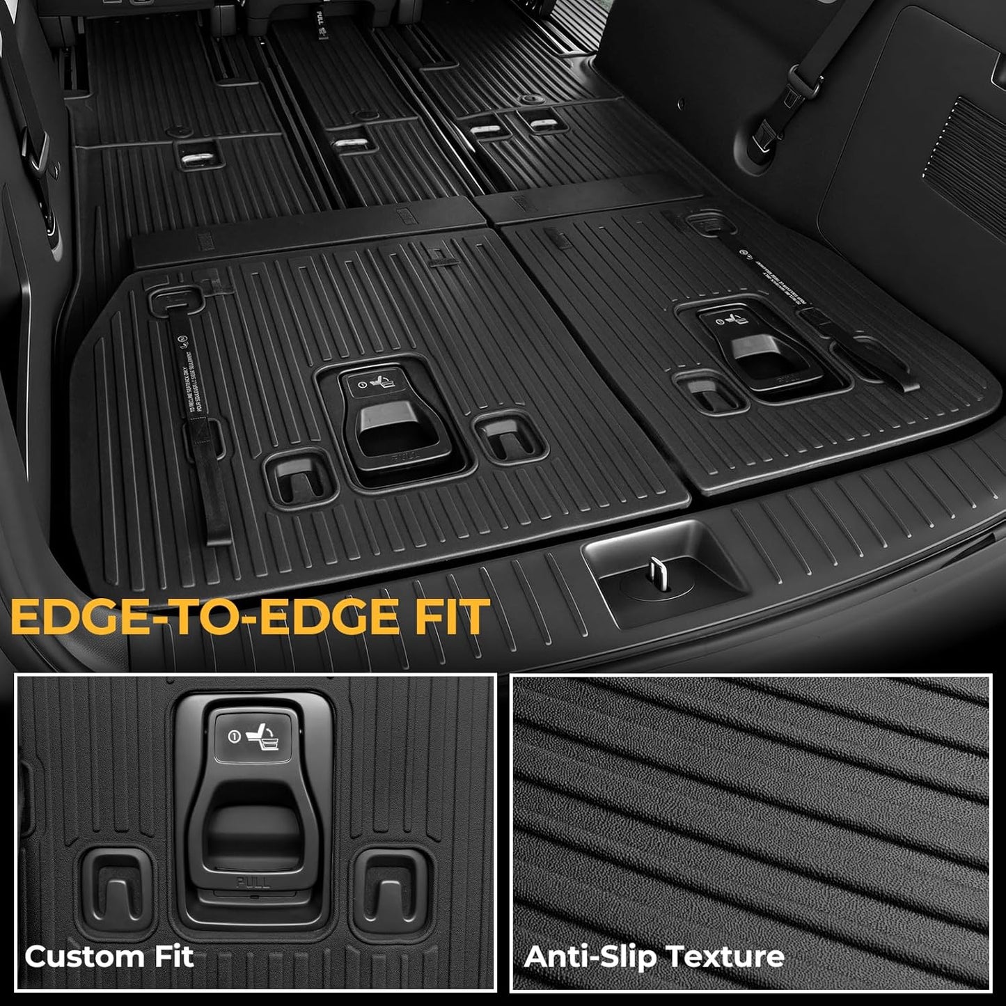 Floor Mats for Kia K5 2021-2026/Hyundai Sonata Gas 2020-2026, All Weather Floor Mats Trunk Cargo Liner Accessories, Full Coverage Set (Fit FWD Models)