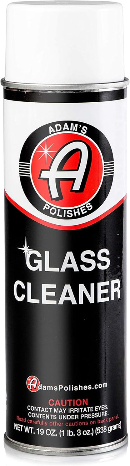 Adam's Polishes Glass Cleaner - Steak Free Car Wash Window Cleaner, All-Natural Streak Free Formula For Car Cleaning, Safe On Tinted & Non-Tinted Glass, Won't Strip Car Wax or Coating
