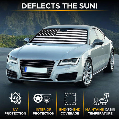 EcoNour Accordion Car Windshield Sun Shade | Car Sun Visor to Protect Harmful UV Rays | Foldable Automotive Windshield Sunshades | Window Sun Blocker to Keep Your Vehicle Cool & Comfort - 58" x 28"