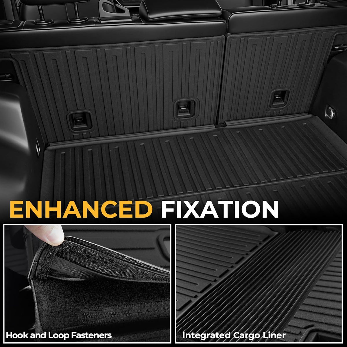 Floor Mats for Jeep Cherokee 2019-2023, All Weather Floor Mats Trunk Cargo Liner with Backrest Protectors and Door Sill Guards Accessories, Full Coverage Set