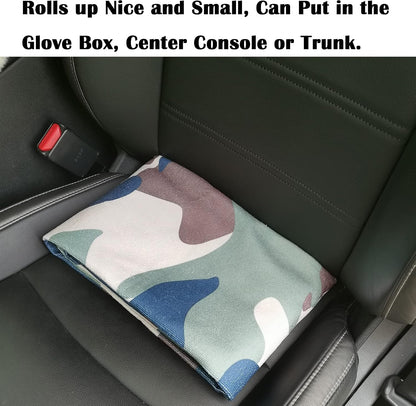 Car Seat Cover Protector Front Seats,for Gym Workout,Running,Swimming,Beach and Hiking,Waterproof Sweat Towel Bucket Seat Covers for Cars SUV Trucks (Black, 1Pcs)