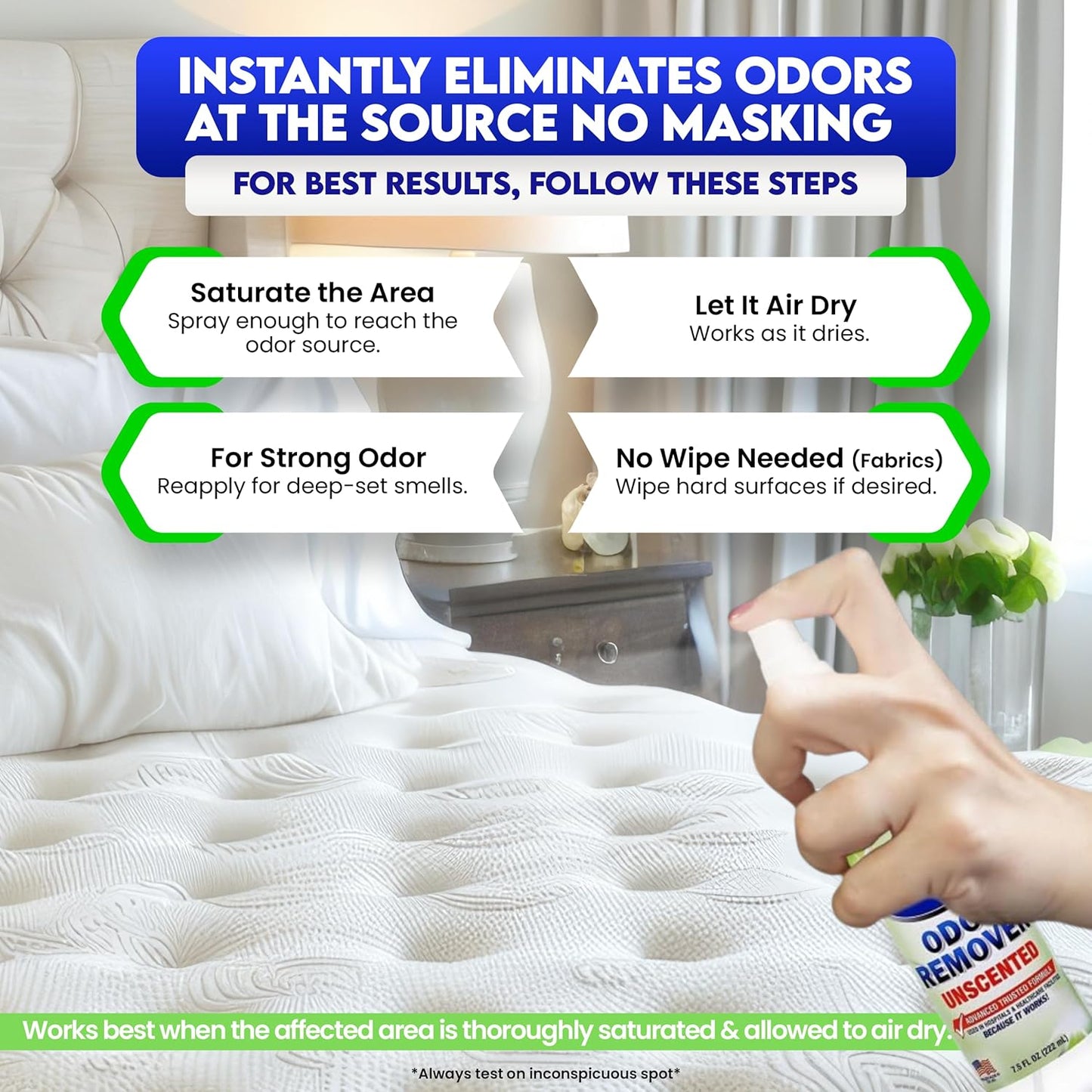 ZORBX Unscented Odor Eliminator for Strong Odor 2 Fl Oz, Pack of 1 - Used in Hospitals & Healthcare Facilities - Advanced Formula, Fast-Acting Odor Remover Spray for Dog, Cat, House & Carpet