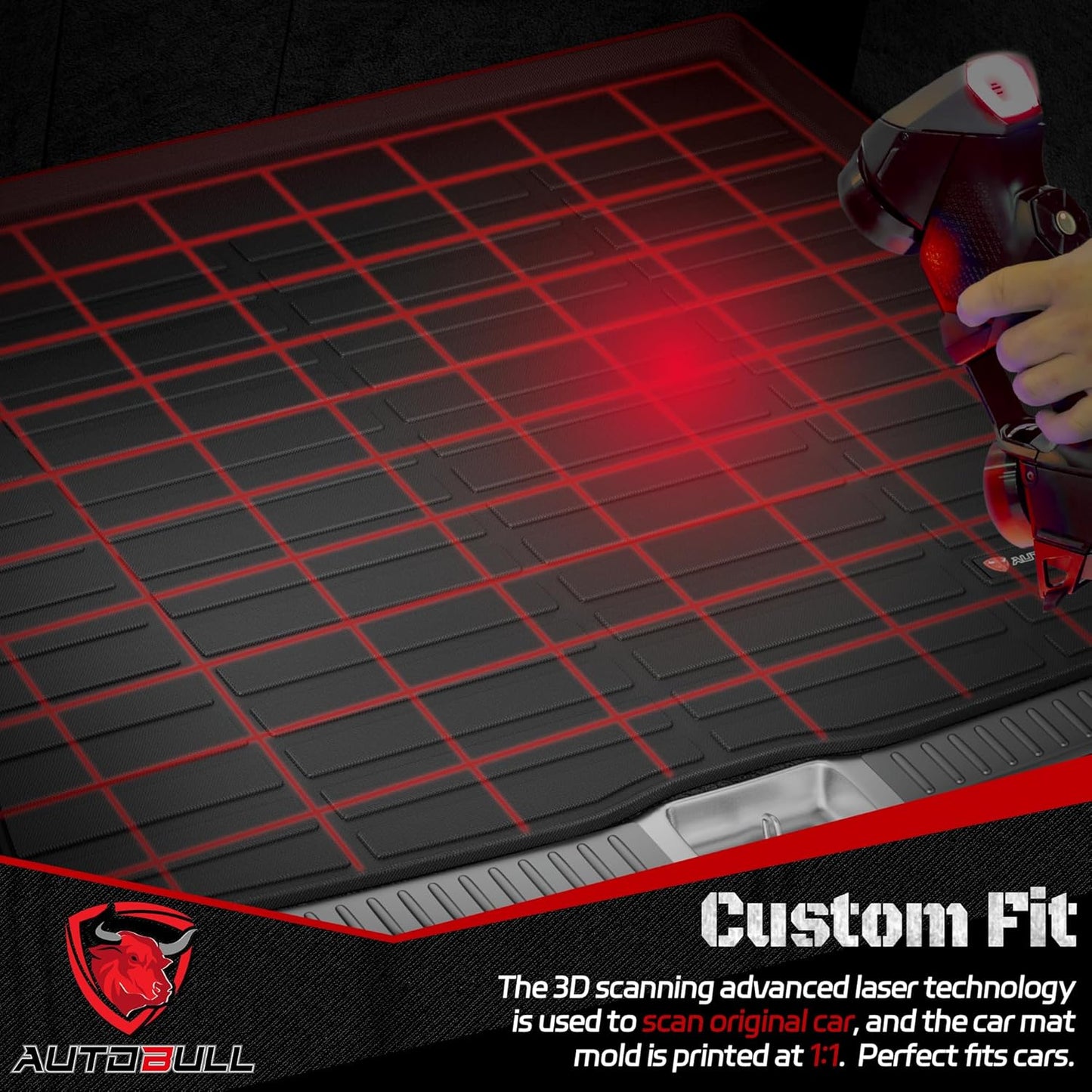 Cargo Liner Compatible with 2015-2024 Ford Edge Cargo Mat，All Weather Protection Trunk Liner Rear Trunk mat，Black